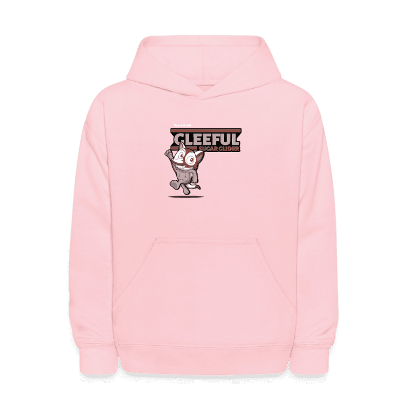 Gleeful Sugar Glider Character Comfort Kids Hoodie - pink