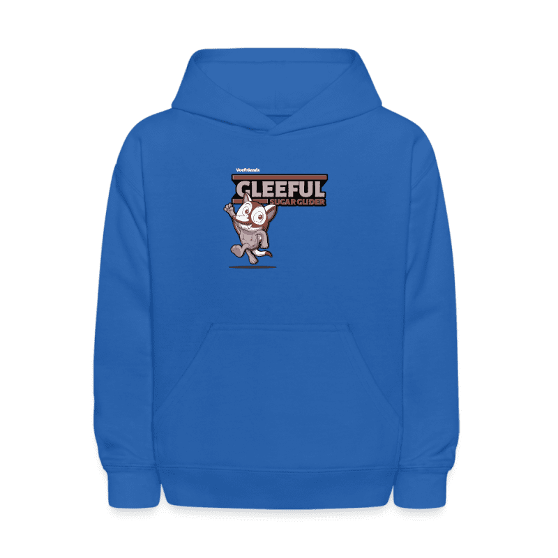 Gleeful Sugar Glider Character Comfort Kids Hoodie - royal blue