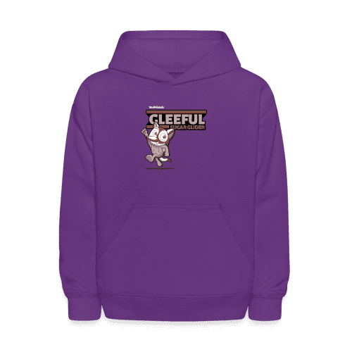 Gleeful Sugar Glider Character Comfort Kids Hoodie - purple