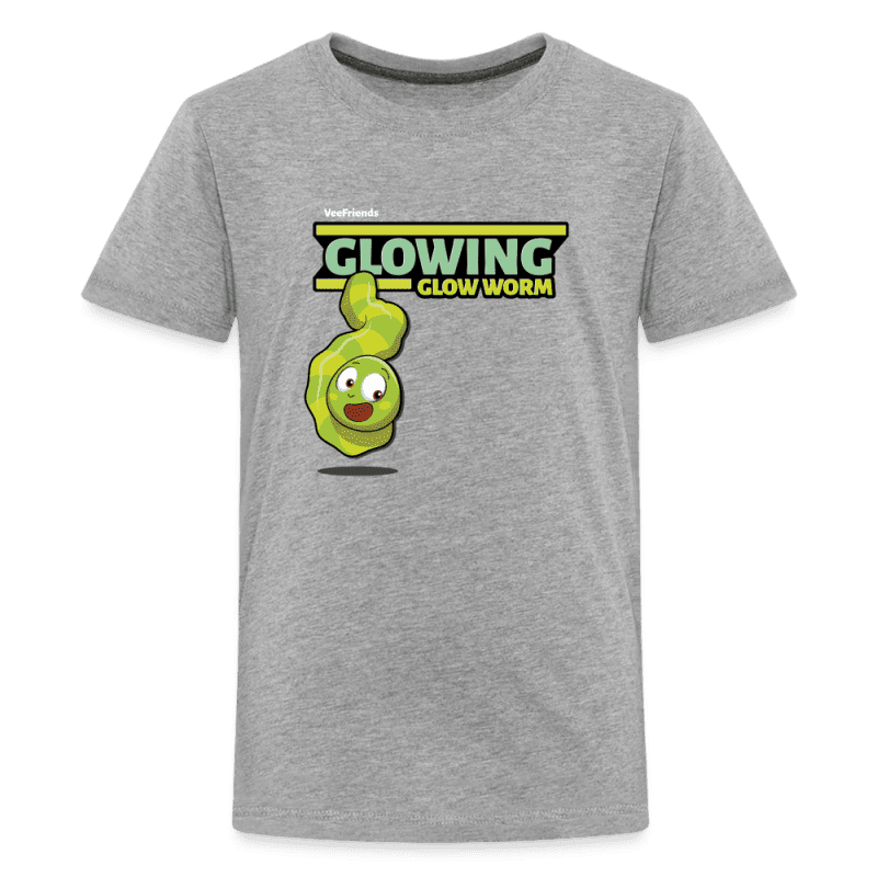 Glowing Glow Worm Character Comfort Kids Tee - heather gray