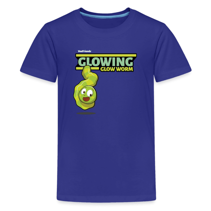 Glowing Glow Worm Character Comfort Kids Tee - royal blue