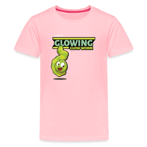 Glowing Glow Worm Character Comfort Kids Tee - pink