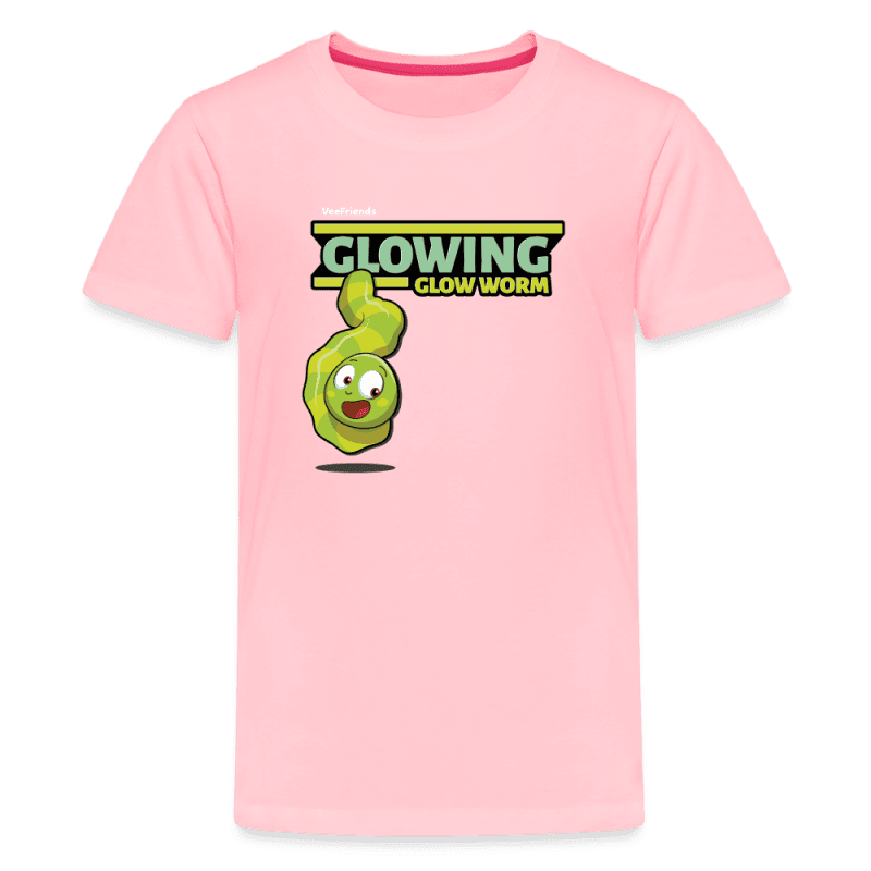 Glowing Glow Worm Character Comfort Kids Tee - pink