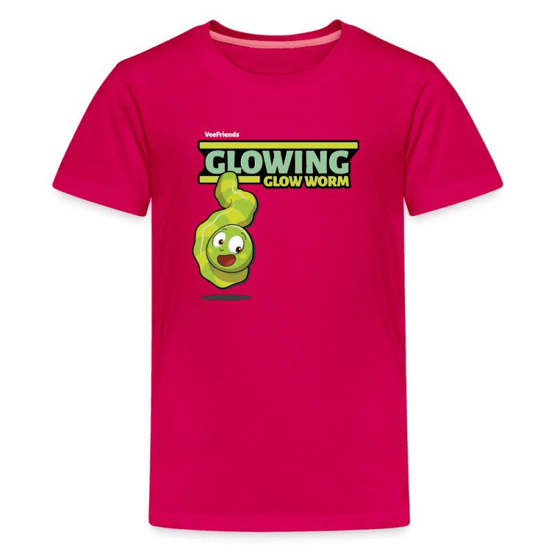 Glowing Glow Worm Character Comfort Kids Tee - dark pink