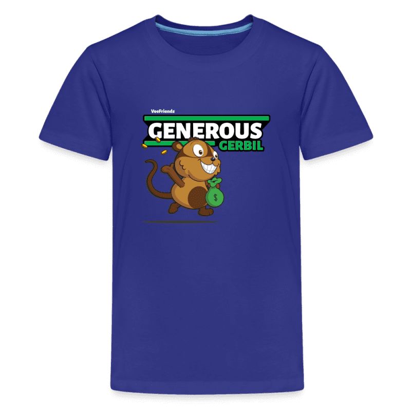 Generous Gerbil Character Comfort Kids Tee - royal blue