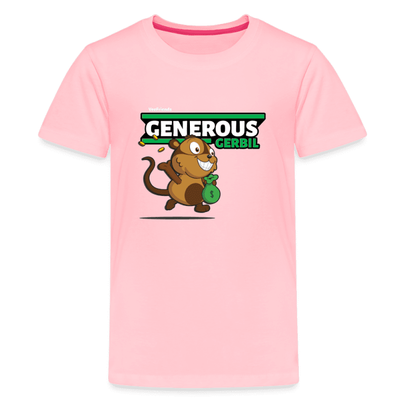 Generous Gerbil Character Comfort Kids Tee - pink