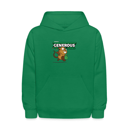 Generous Gerbil Character Comfort Kids Hoodie - kelly green