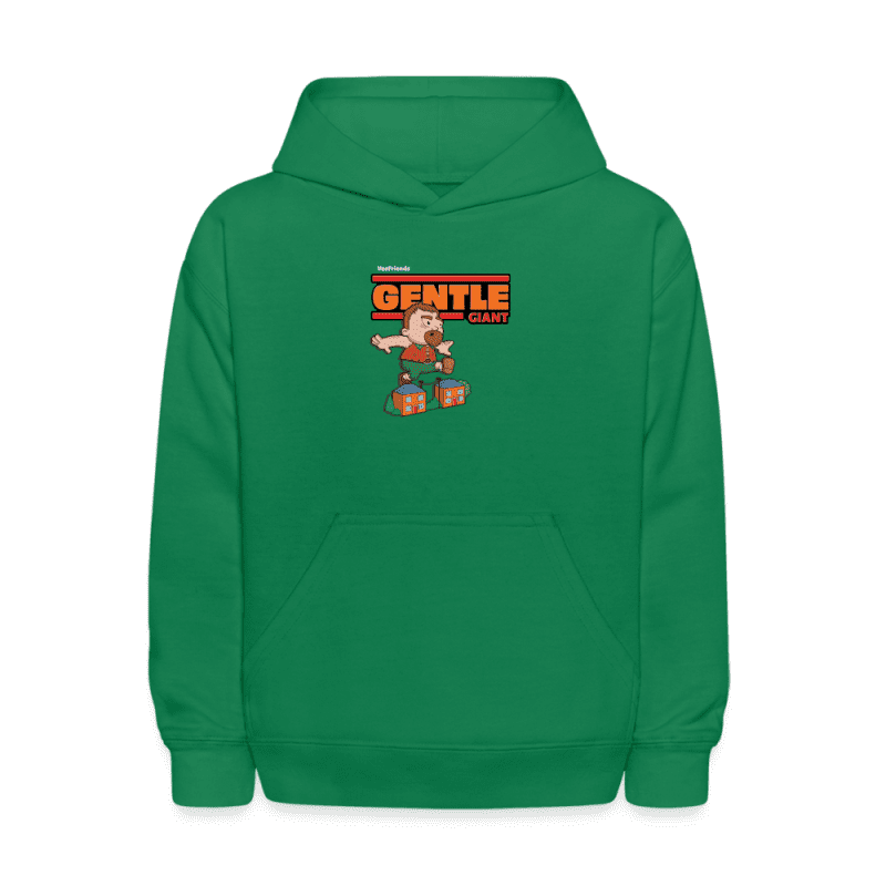 Gentle Giant Character Comfort Kids Hoodie - kelly green