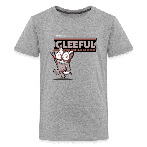 Gleeful Sugar Glider Character Comfort Kids Tee - heather gray