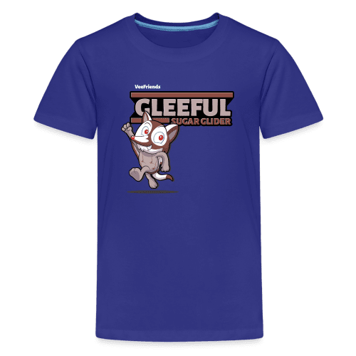 Gleeful Sugar Glider Character Comfort Kids Tee - royal blue