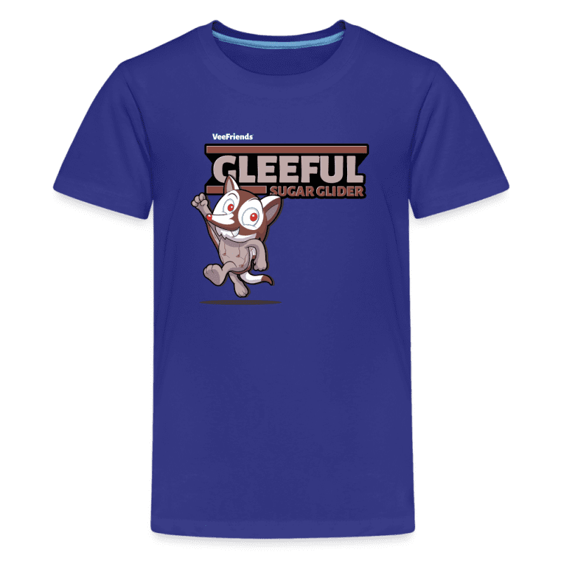 Gleeful Sugar Glider Character Comfort Kids Tee - royal blue