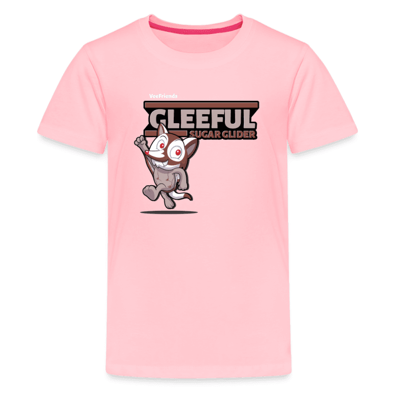 Gleeful Sugar Glider Character Comfort Kids Tee - pink