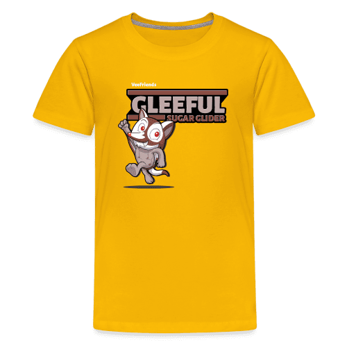 Gleeful Sugar Glider Character Comfort Kids Tee - sun yellow