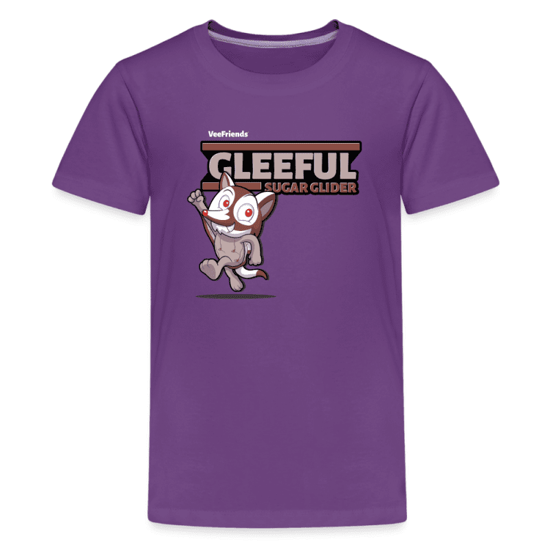 Gleeful Sugar Glider Character Comfort Kids Tee - purple