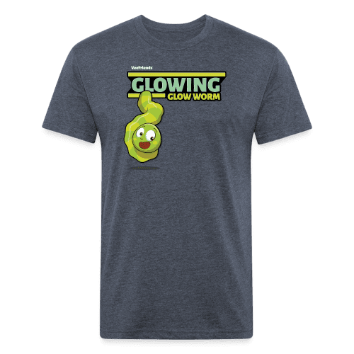 Glowing Glow Worm Character Comfort Adult Tee - heather navy