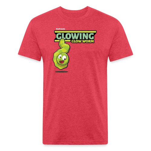 Glowing Glow Worm Character Comfort Adult Tee - heather red