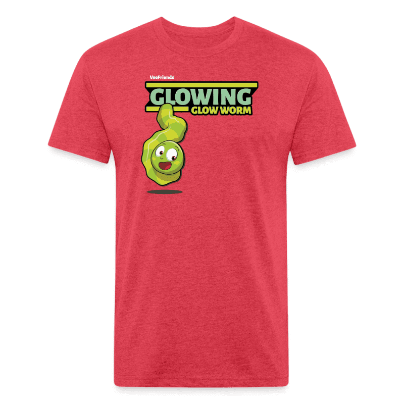 Glowing Glow Worm Character Comfort Adult Tee - heather red