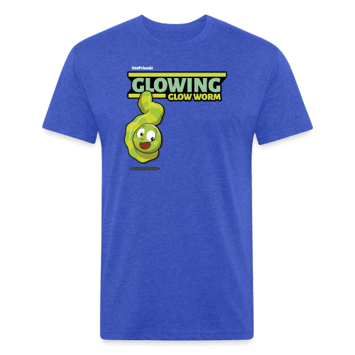 Glowing Glow Worm Character Comfort Adult Tee - heather royal