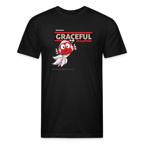 Graceful Goldfish Character Comfort Adult Tee - black