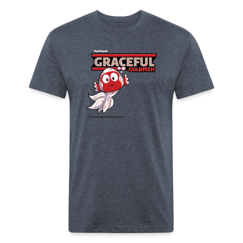 Graceful Goldfish Character Comfort Adult Tee - heather navy