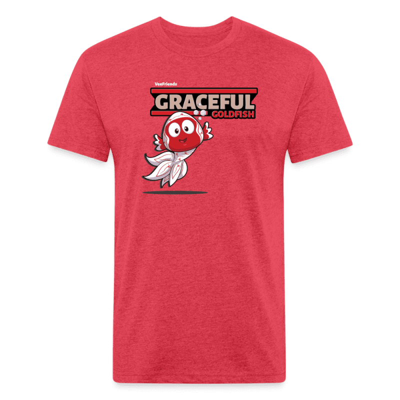 Graceful Goldfish Character Comfort Adult Tee - heather red