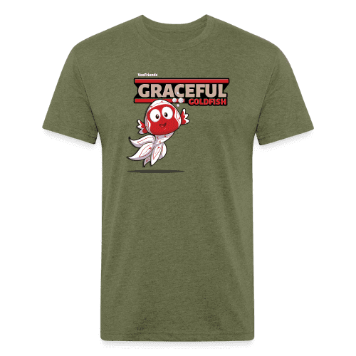 Graceful Goldfish Character Comfort Adult Tee - heather military green