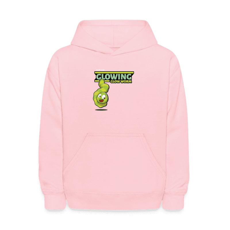 Glowing Glow Worm Character Comfort Kids Hoodie - pink