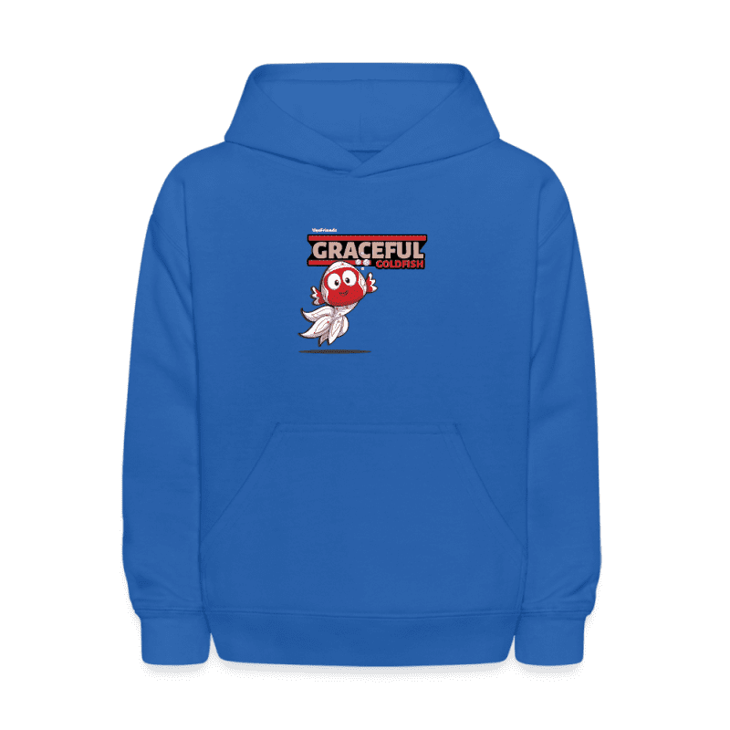 Graceful Goldfish Character Comfort Kids Hoodie - royal blue