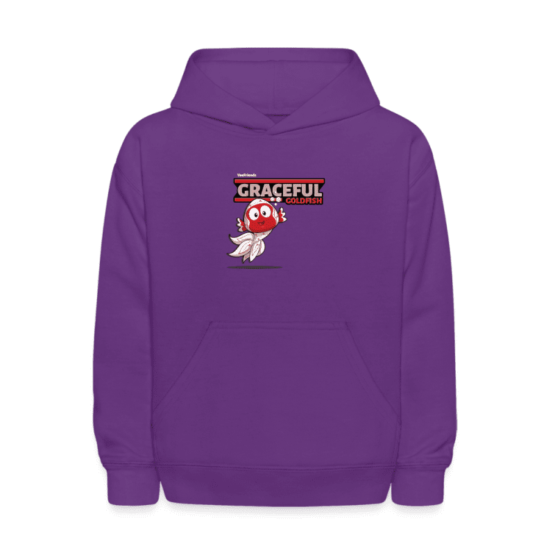 Graceful Goldfish Character Comfort Kids Hoodie - purple