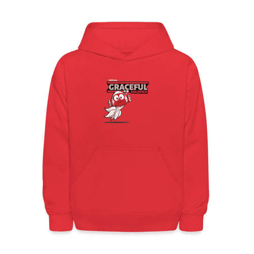 Graceful Goldfish Character Comfort Kids Hoodie - red