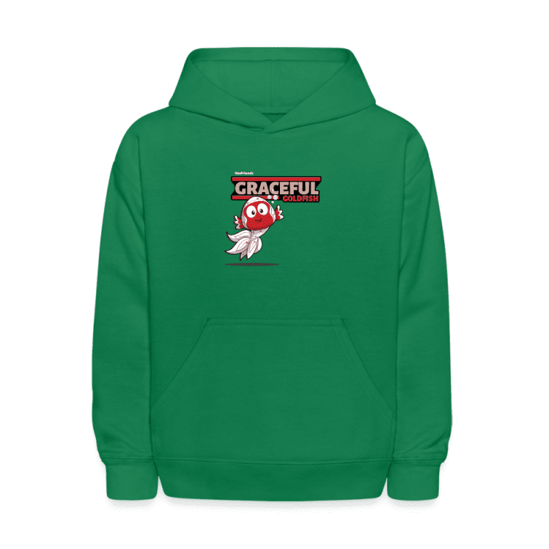 Graceful Goldfish Character Comfort Kids Hoodie - kelly green