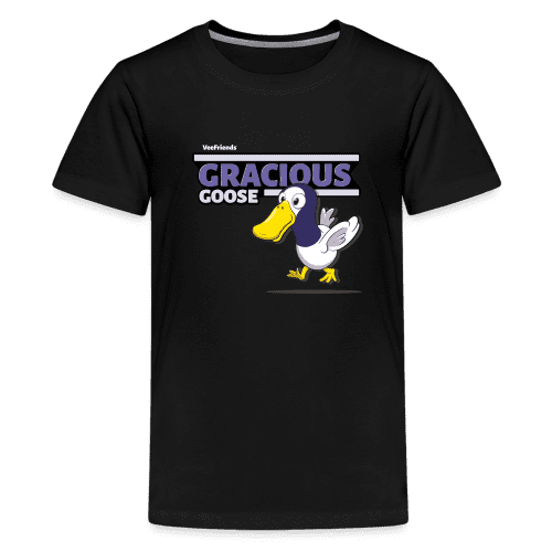 Gracious Goose Character Comfort Kids Tee - black