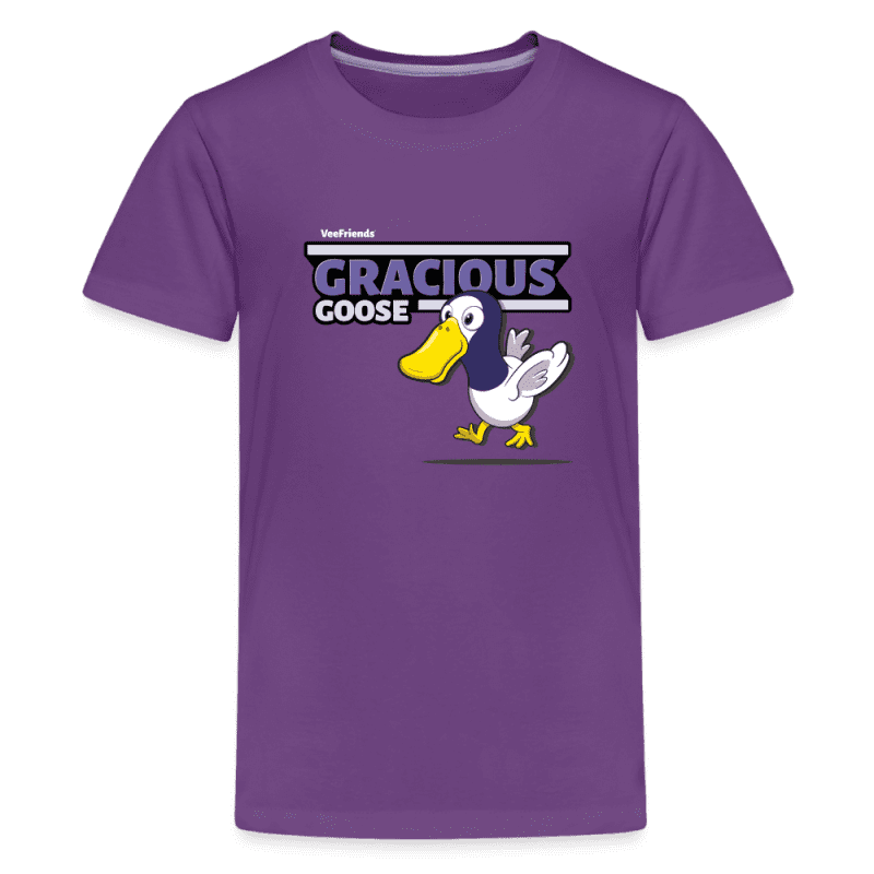 Gracious Goose Character Comfort Kids Tee - purple