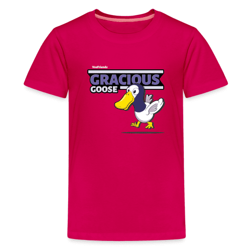 Gracious Goose Character Comfort Kids Tee - dark pink