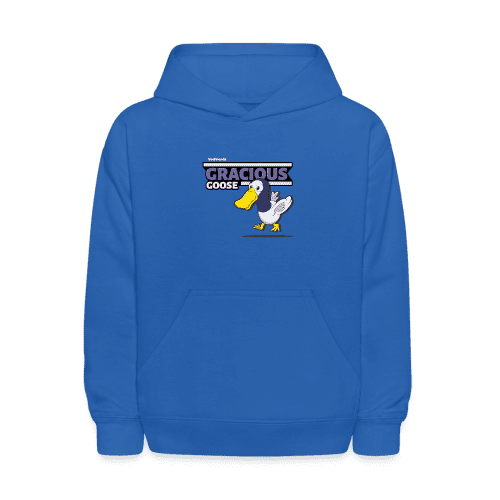 Gracious Goose Character Comfort Kids Hoodie - royal blue