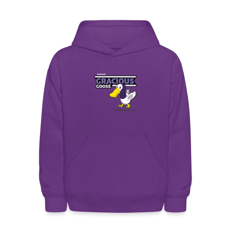 Gracious Goose Character Comfort Kids Hoodie - purple