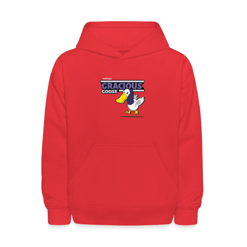 Gracious Goose Character Comfort Kids Hoodie - red