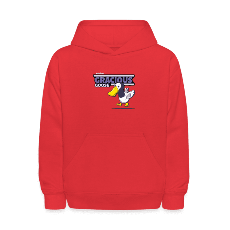 Gracious Goose Character Comfort Kids Hoodie - red