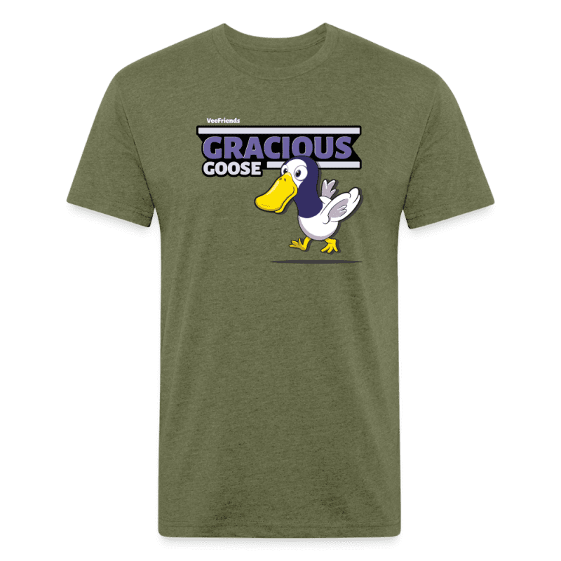 Gracious Goose Character Comfort Adult Tee - heather military green