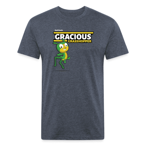 Gracious Grasshopper Character Comfort Adult Tee - heather navy