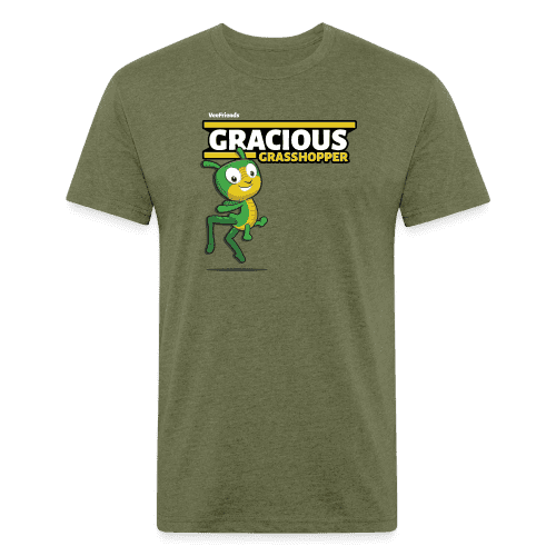 Gracious Grasshopper Character Comfort Adult Tee - heather military green