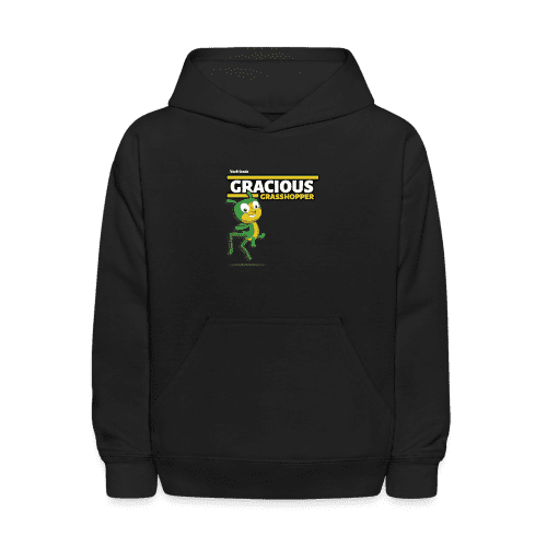 Gracious Grasshopper Character Comfort Kids Hoodie - black