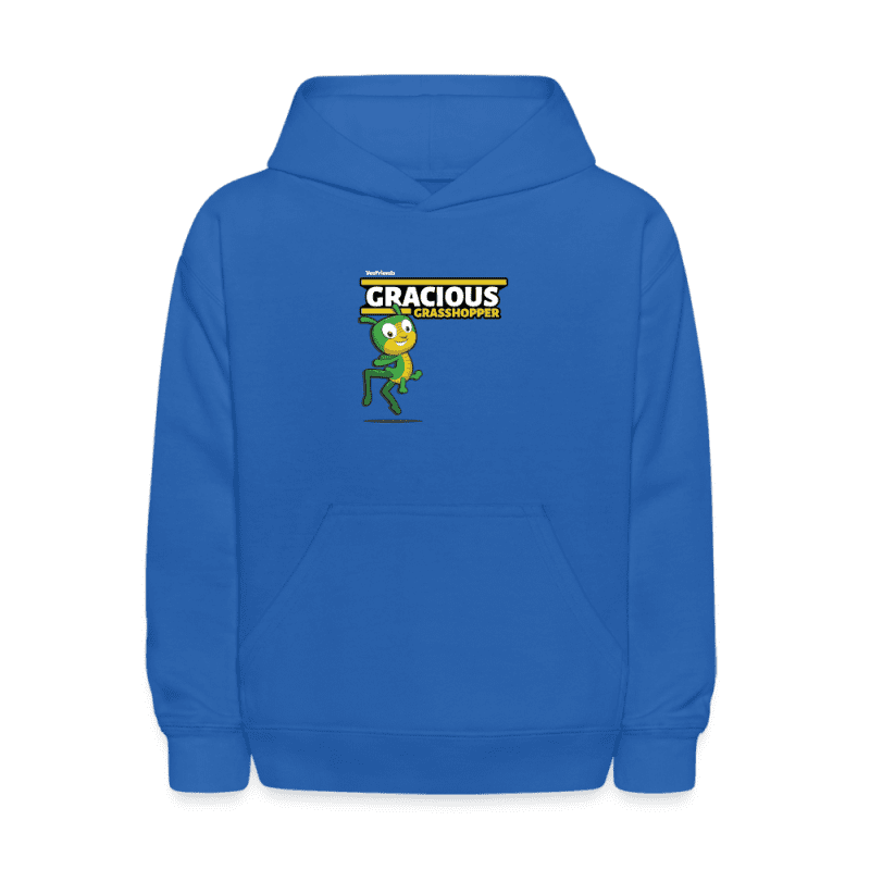 Gracious Grasshopper Character Comfort Kids Hoodie - royal blue