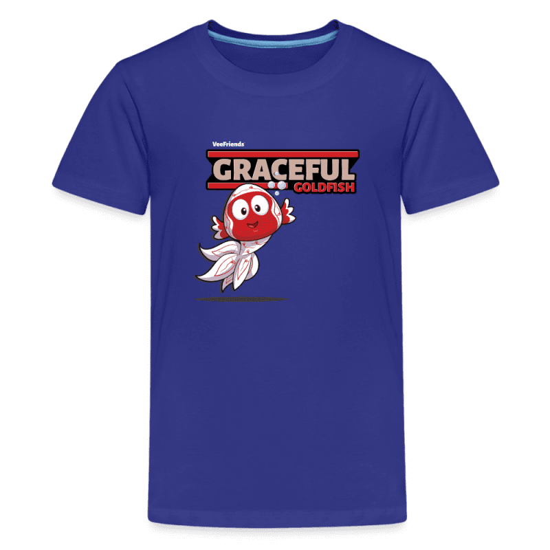 Graceful Goldfish Character Comfort Kids Tee - royal blue