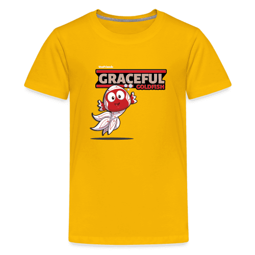 Graceful Goldfish Character Comfort Kids Tee - sun yellow