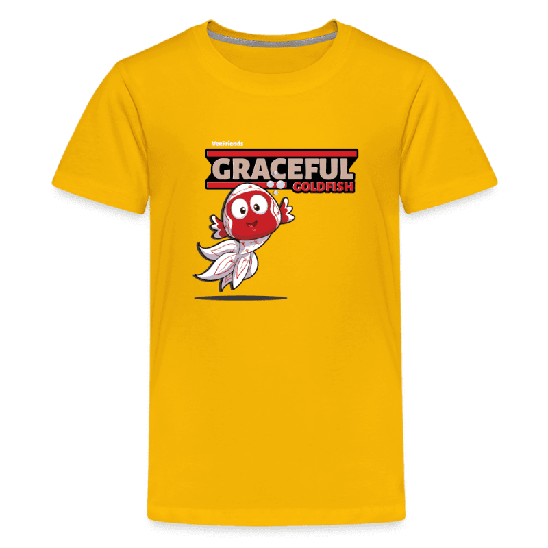 Graceful Goldfish Character Comfort Kids Tee - sun yellow