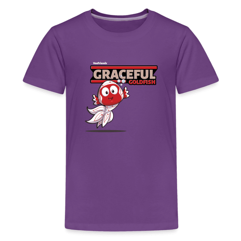 Graceful Goldfish Character Comfort Kids Tee - purple