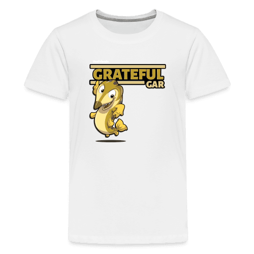 Grateful Gar Character Comfort Kids Tee - white