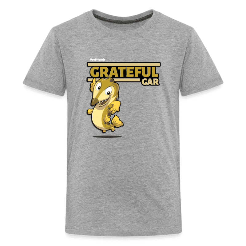 Grateful Gar Character Comfort Kids Tee - heather gray