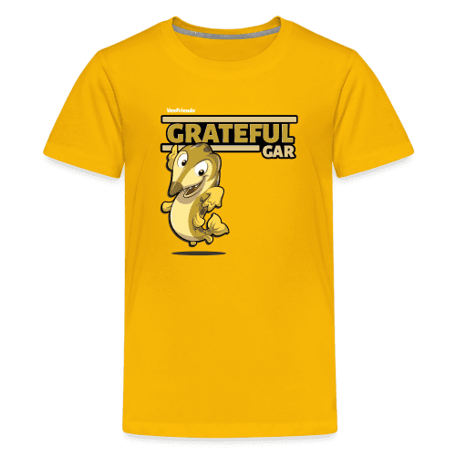 Grateful Gar Character Comfort Kids Tee - sun yellow